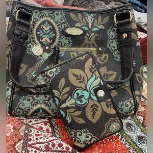 Spartina Shoulder bag and wallet set. Like new